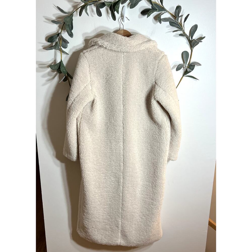 Zara Cream Long Teddy Coat - Picture 7 of 7